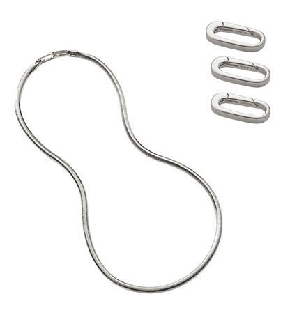 sterling silver snake chain Italian made 3mm mirror polished snake link chain